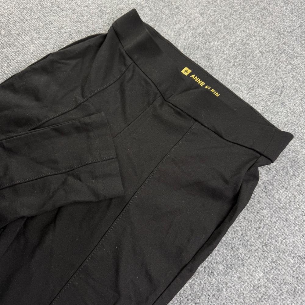 Anne Klein Tregging Skinny Pants M Black CDAKB143-BLK Seamed Stretch Women